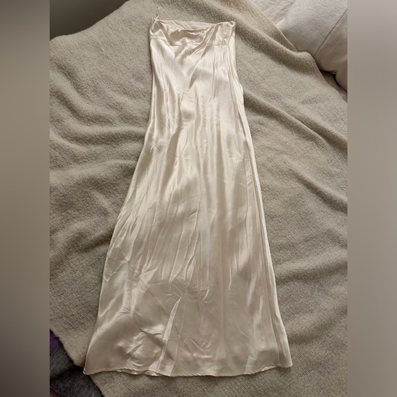 Reformation silk white dress